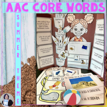 Preview of Summer AAC Core Vocabulary Activities Summer Speech Therapy Activities