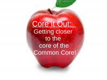 Preview of Core it out!  Common Core Staff Training on Applying the CCSS Look-fors