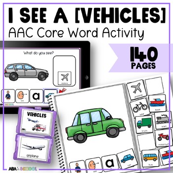 Preview of AAC Core Vocabulary Activities See VEHICLES Adaptive books special education