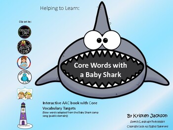 Preview of Core words with a baby shark