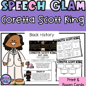 Preview of Coretta Scott King Mini Unit   (Boom Cards included!)