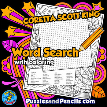 Preview of Coretta Scott King Word Search Puzzle | Black History Month Wordsearch