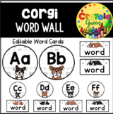 Corgi Dog Themed Word Wall