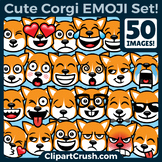 Corgi Emoji Clipart Faces / Pembroke Welsh Corgi Dog Emoji
