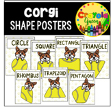 Corgi Dog Themed Shape Posters