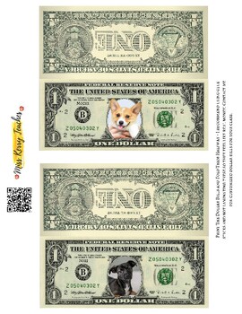 Preview of Corgi and Black Labrador Puppy Dollar Bills Classroom Management/ Token Economy