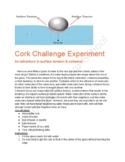 Cork Challenge Surface Tension and Cohesion