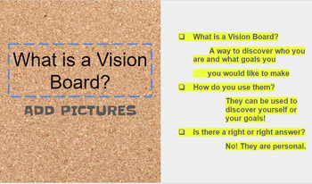 Corkboard Style Multiple Types of Vision Boards Back to School | TPT