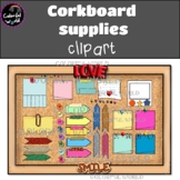Corkboard supplies clipart