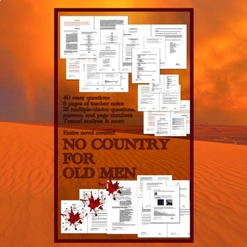 Preview of NO COUNTRY FOR OLD MEN by Cormac McCarthy, teacher notes, book & film passages