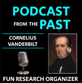 Preview of Cornelius Vanderbilt - Research Graphic Organizer, "Podcast from the Past"