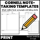 Cornell Note-Taking Templates