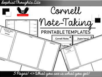 Preview of Cornell Note-Taking Templates