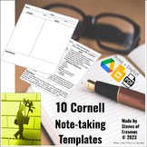 Cornell Note-taking Templates for Middle and High School E