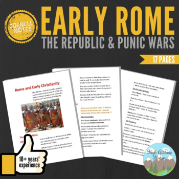 Preview of Cornell Notes (Early Rome, the Republic, and Punic Wars)