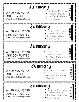 Preview of Cornell Notes Guidelines for Interactive Notebook