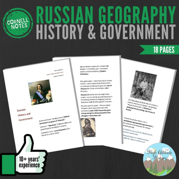 Preview of Cornell Notes (History & Government) Russia
