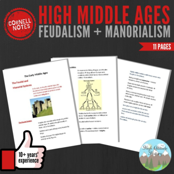 Preview of Cornell Notes: Middle Ages (Feudalism + Manorialism)