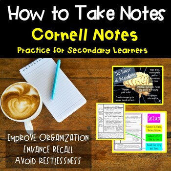 Preview of Cornell Notes | Note Taking Strategy for Middle School and High School