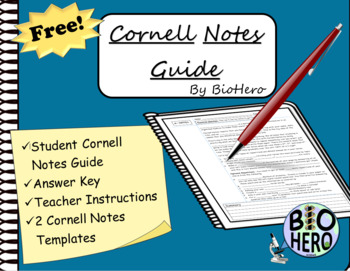 Preview of Cornell Notes Student Guide and Templates