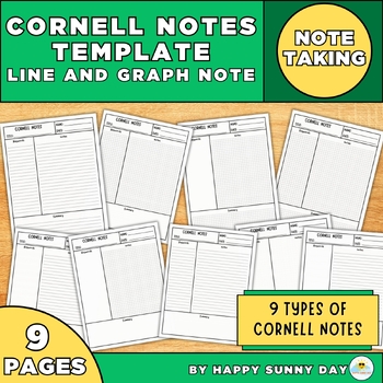 Preview of Cornell Notes Template ( Line and graph paper notes)