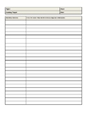 Cornell Notes Template (with learning target and image box)
