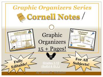 Preview of Cornell Notes Templates Note-taking + Interactive Notebook Foldables