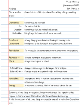 Preview of Cornell Notes - Wide Rule Notebook Paper MS Publisher Template