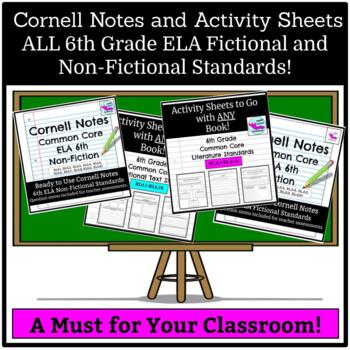 Preview of Cornell Notes and Graphic Organizers: ELA Fiction and Non-Fiction Standards