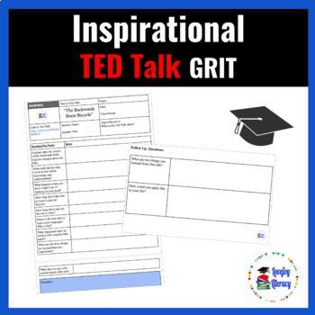 Preview of Cornell Notes for Ted Talk on GRIT for the avid learner l Google Docs version