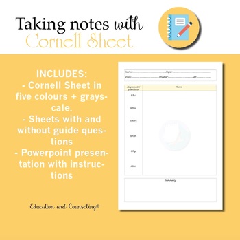 Cornell notes template with powerpoint instructions by Education and