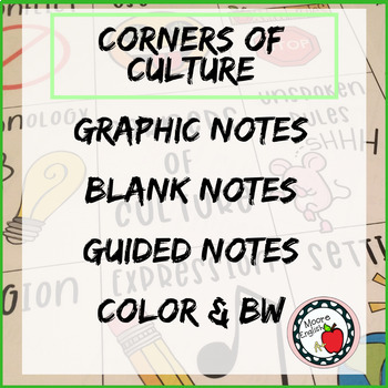 Preview of Corners of Culture: Graphic Notes, Blank Notes, Guided Notes (Color and B&W) 