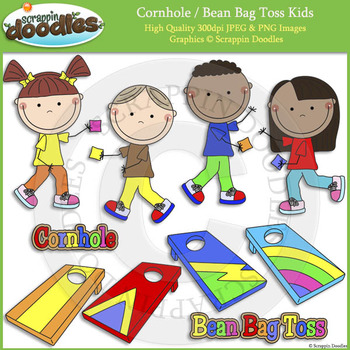 Cornhole Bean Bag Toss Kids By Scrappin Doodles Tpt