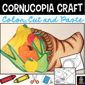 Preview of Cornucopia Craft - Thanksgiving Craft