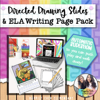 Preview of Cornucopia Directed Drawing Automatic PPT | ELA Writing Pages
