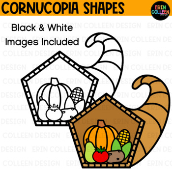 cornucopia clipart black and white