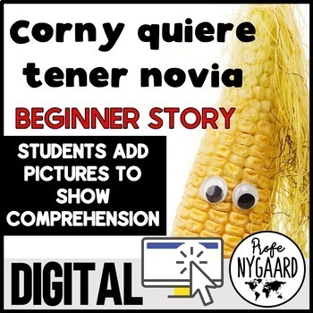 Preview of Corny quiere tener novia- beginner story in Spanish