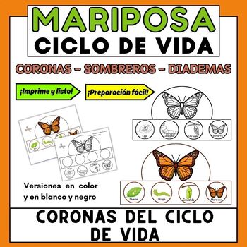 Preview of Corona del Ciclo de Vida de una Mariposa | Actividad de Secuenciación | Español