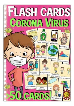 Preview of Corona virus / Covid-19 flash cards English / ESL vocabulary