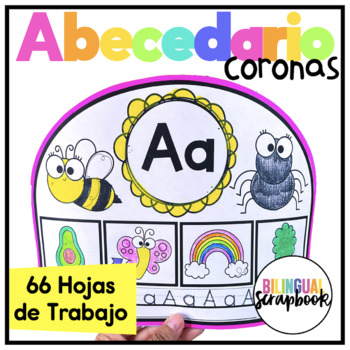 Preview of Coronas del Abecedario No Prep Alphabet Crowns in Spanish