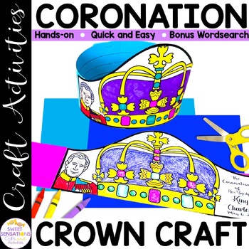 Preview of Coronation King Charles III Crown Template Royal Family Simple and Low-Prep