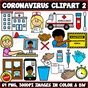 Preview of Coronavirus Clipart Covid-19 Clipart Set 2