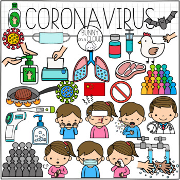 Coronavirus Covid 19 Clipart By Bunny On A Cloud By Bunny On A Cloud