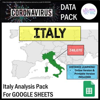 Preview of Coronavirus Data Analysis Packet - ITALY (Distance Learning)