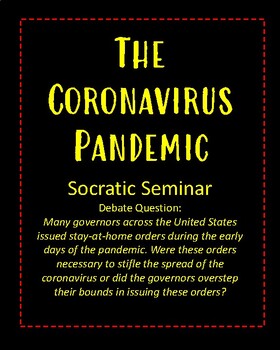 Preview of Coronavirus Pandemic Socratic Discussion Activity - Middle High School Debate