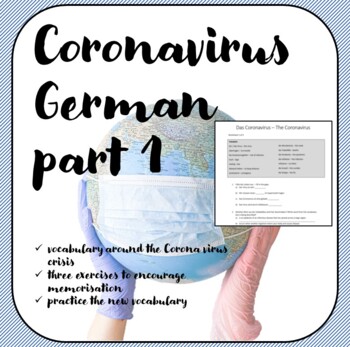Preview of Coronavirus Worksheet German Deutsch Part 1