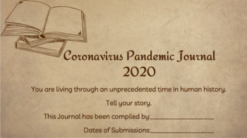 Preview of Coronavirus 2020 Journal - can be used for Distance Learning