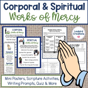 Preview of Corporal and Spiritual Works of Mercy | Catholic Posters and Activities