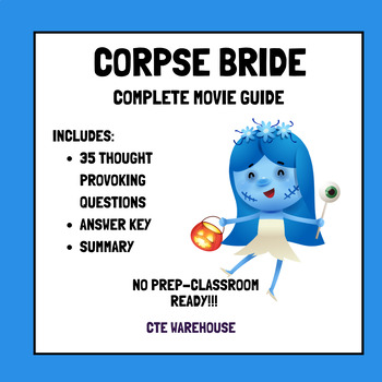 Preview of Corpse Bride (2005) - Movie Guide for Middle & High School with Answer Key