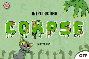 Preview of Corpse Bubble font letters for teachers
